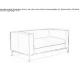 Leather 2-seater sofa Bakhmach