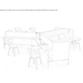 Sectional sofa with high backrest Luzaga