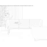 Sectional fabric lounge sofa Gadeland