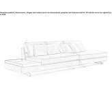Sofa upholstered in fabric with a removable cover Oberbiel