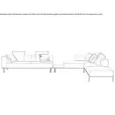 Corner sectional sofa in leather Mirabel