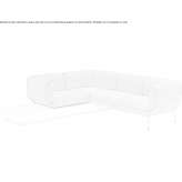 Corner sectional sofa in fabric Gleason