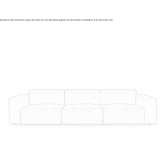 Leather 3-seater sofa Bresles