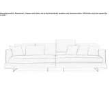 Sofa materiałowa segmentowa ze zdejmowanym pokrowcem Oberbiel