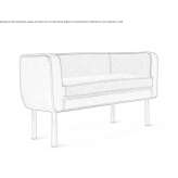Sofa materiałowa 2-osobowa Hone
