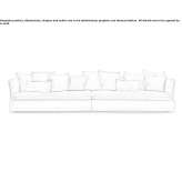 Sectional sofa upholstered with fabric Matelica