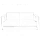 Leather 2-seater sofa Appel