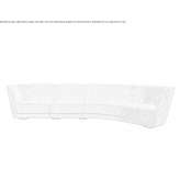 Curved 4-seater fabric sofa Murr