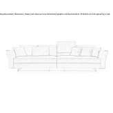 Sectional fabric sofa with removable cover Oberbiel