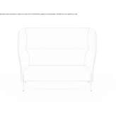 Upholstered leather sofa with high backrest Denee