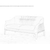 Skórzana sofa 2-osobowa Cardena
