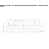 4-seater fabric sofa Monleale