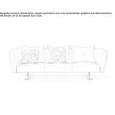 Tapicerowana skórzana sofa Kelme