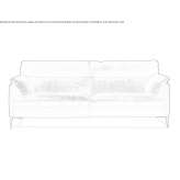 Leather 3-seater sofa with removable cover Areado