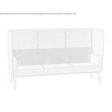 3-seater bench with privacy panel Estollo