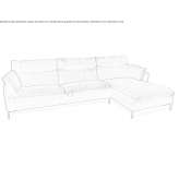 4-seater fabric sofa with a removable cover and a chaise longue Areado