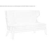Sofa materiałowa 2-osobowa z wysokim oparciem Trappeto