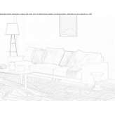 Leather 3-seater sofa Ofena