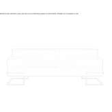 Leather 3-seater sofa Balcauti