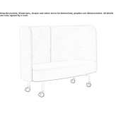 A small sofa with a high backrest Lurano