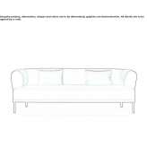3-seater velvet sofa Tensta