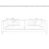 Leather 3-seater sofa Mirabel