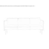 Leather 3-seater sofa Enna