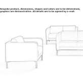 Sofa materiałowa 2-osobowa Mongagua