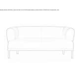 Two-seater velvet sofa Tensta