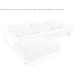 Fabric sofa with chaise longue Dudzele
