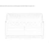 Leather 2-seater sofa Ceacu