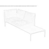 Modular 2-seater fabric sofa Tonya