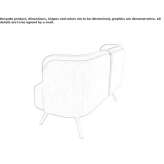 Mała sofa tapicerowana tkaniną Lurano
