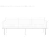 Sofa materiałowa 3-osobowa Beade