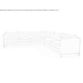 7-seater fabric corner sofa and leather sofa Gornau
