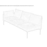 3-seater fabric sofa Tonya