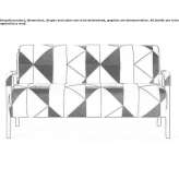 Sofa materiałowa 2-osobowa Linneus