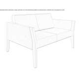 Sofa materiałowa 2-osobowa Wambeek