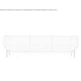 3-seater fabric sofa Gleason