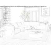 Corner fabric sofa with headrest Pertusa