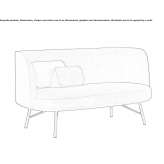 2-seater fabric sofa Radzilow