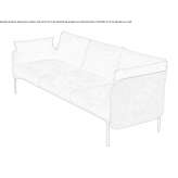 3-seater fabric sofa Tonya