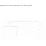 Corner leather sectional sofa with removable cover Faaborg