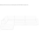 Fabric sofa with chaise longue Absecon