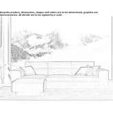 Skórzana sofa 3-osobowa z szezlongiem Pribor