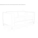 2-seater fabric sofa Treguier