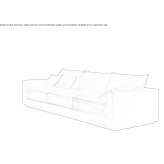4-seater leather sofa with removable cover Baasrode