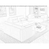 Sofa materiałowa segmentowa z szezlongiem Heverlee