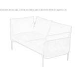 Two-seater, upholstered fabric sofa Tonya