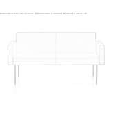 Sofa materiałowa 2-osobowa Beade